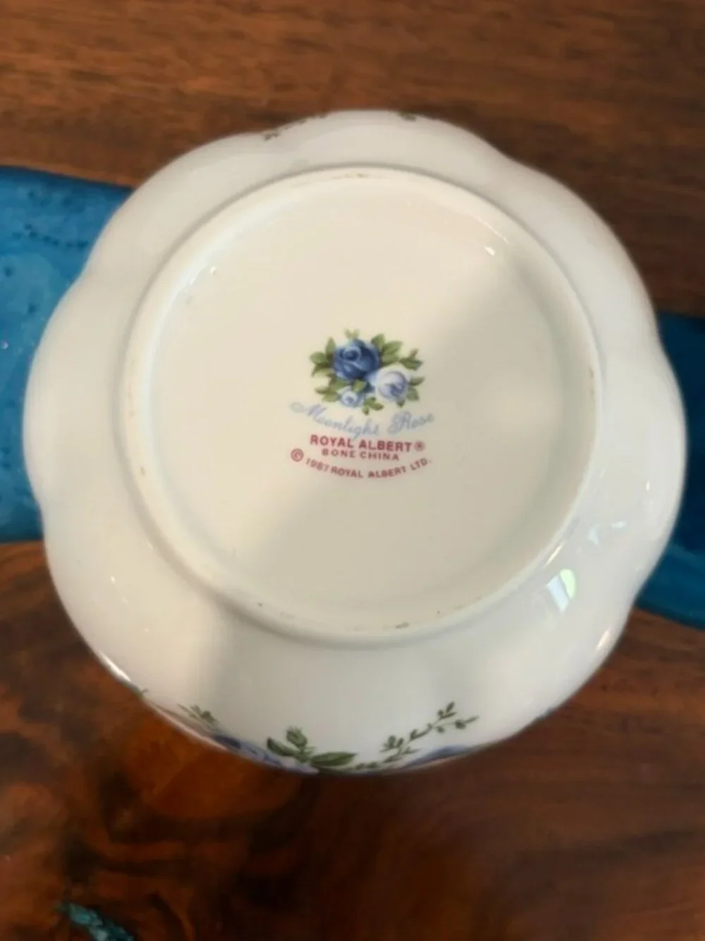 Royal Albert Moonlight Rose Powder Bowl Candy Dish English Fine Bone China